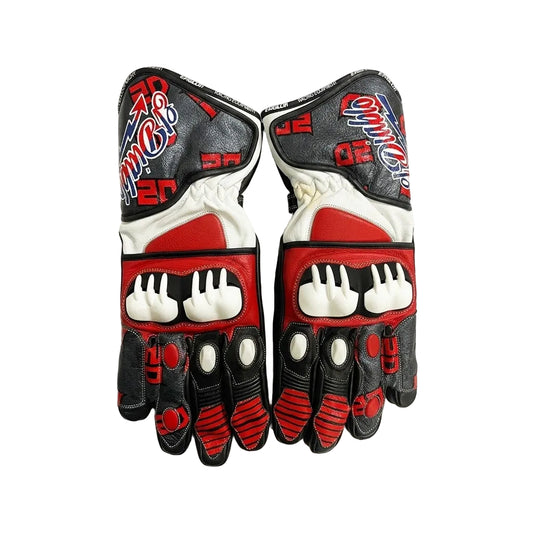 Fabio Qaurtaro MotoGP 2020 Leather Race Gloves