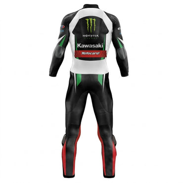 Kawasaki Tom Sykes 2017 Genuine leather Biker Suit Back