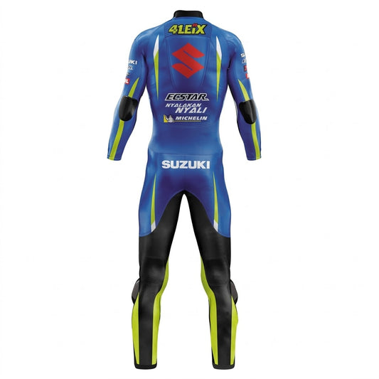 Suzuki Aleix Espargaro 2016 Gsxr Genuine leather Biker Suit Back