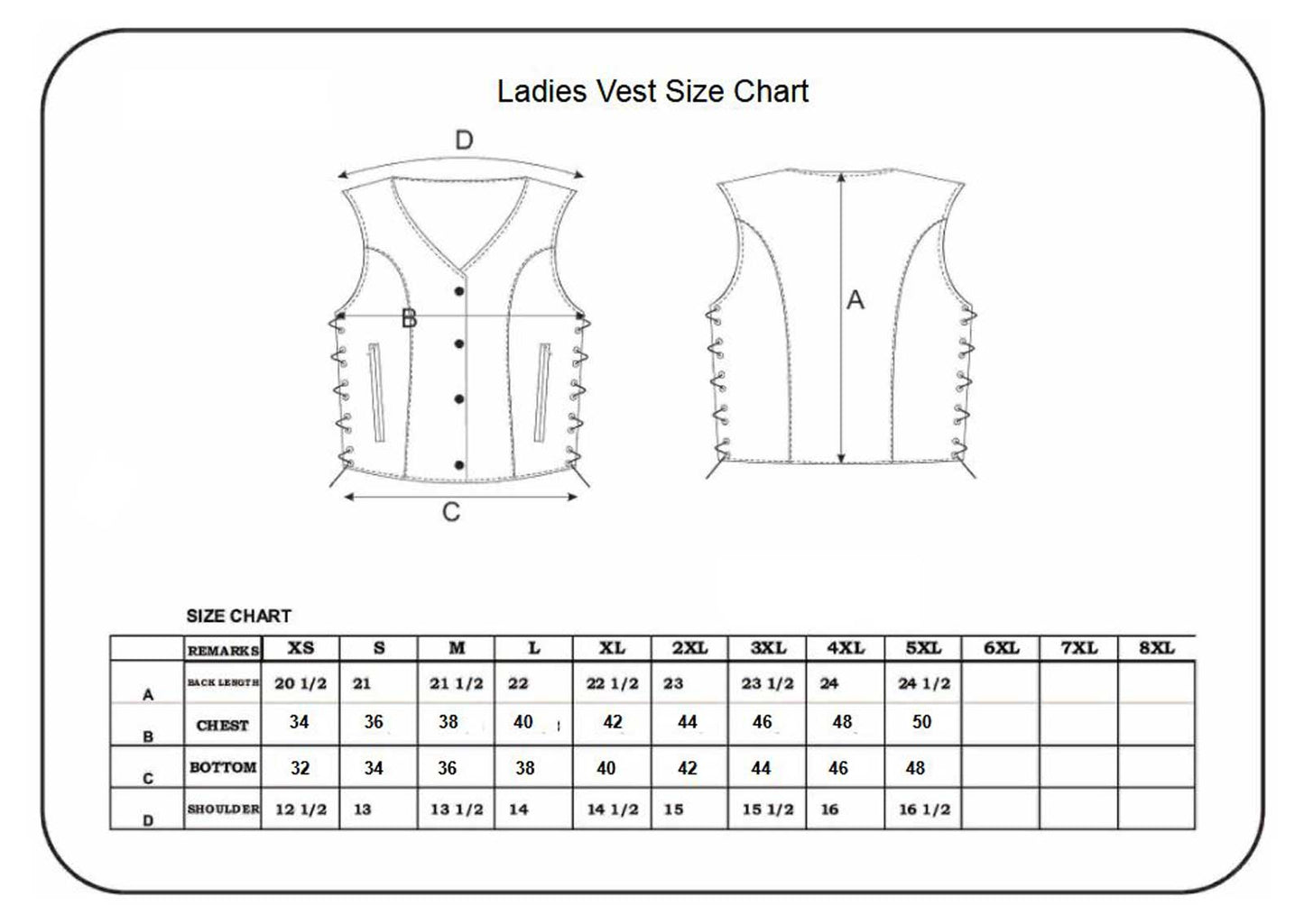 Women's Black Leather Biker Vest | Collared, Asymmetrical Snap & Side Lacing