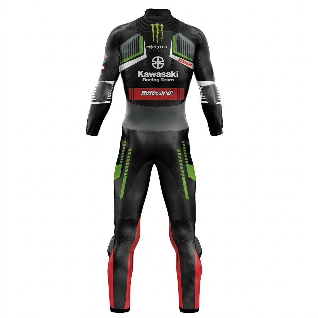 Kawasaki Leon Haslam 2019 Cowhide Leather Motorcycle Suit