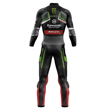 Kawasaki Leon Haslam 2019 Cowhide Leather Motorcycle Suit