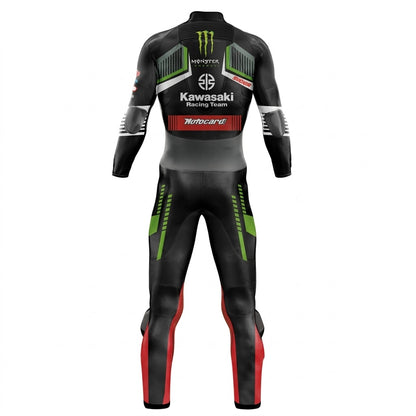 Kawasaki Leon Haslam 2019 Cowhide Leather Motorcycle Suit