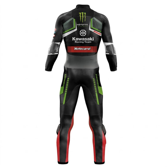 Kawasaki Leon Haslam 2019 Cowhide Leather Motorcycle Suit