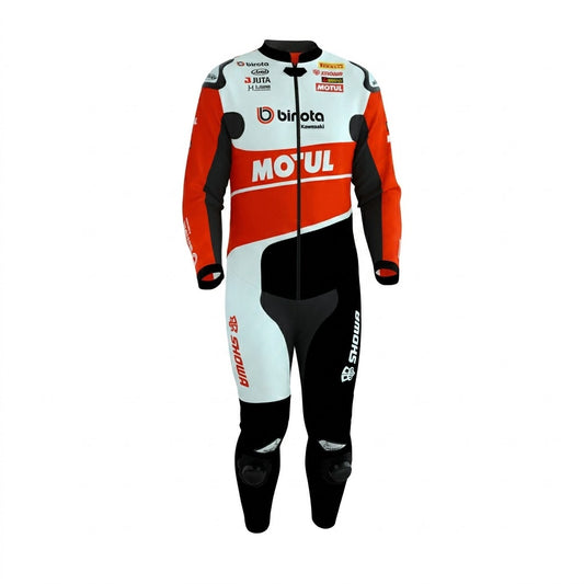 Alex Lowes Bimota Kawasaki Leather Moto Suit Front
