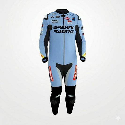 Alex Marquez Ducati Motorbike Racing Leather Suit Front