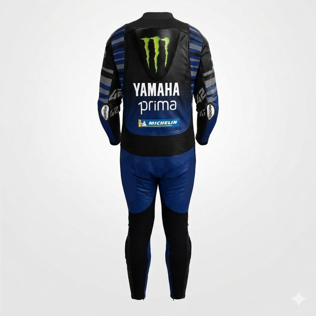 Alex Rins Monster Energy Yamaha Track Racing Leather Suit 2025 Back