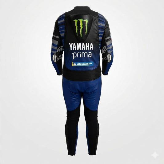Alex Rins Monster Energy Yamaha Track Racing Leather Suit 2025 Back