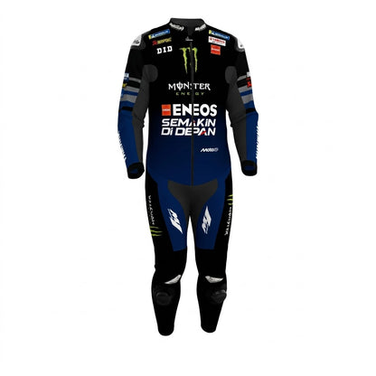 Alex Rins Monster Energy Yamaha Track Racing Leather Suit 2025 Front