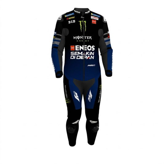 Alex Rins Monster Energy Yamaha Track Racing Leather Suit 2025 Front
