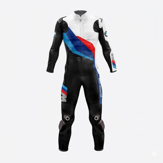 Alpino Ultra-BMW White Leather Racing Suit Front