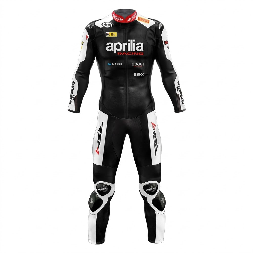 Aprilia Leon Haslam 2015 Race Leather Suit Front