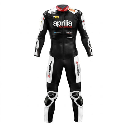 Aprilia Leon Haslam 2015 Race Leather Suit Front