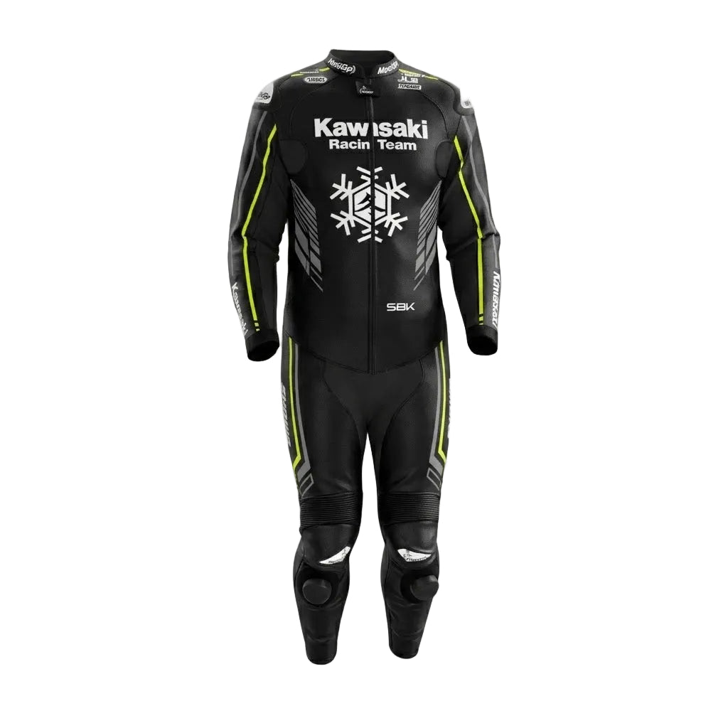 Axel Bassani Kawasaki Racing Moto Suit 2024 Front