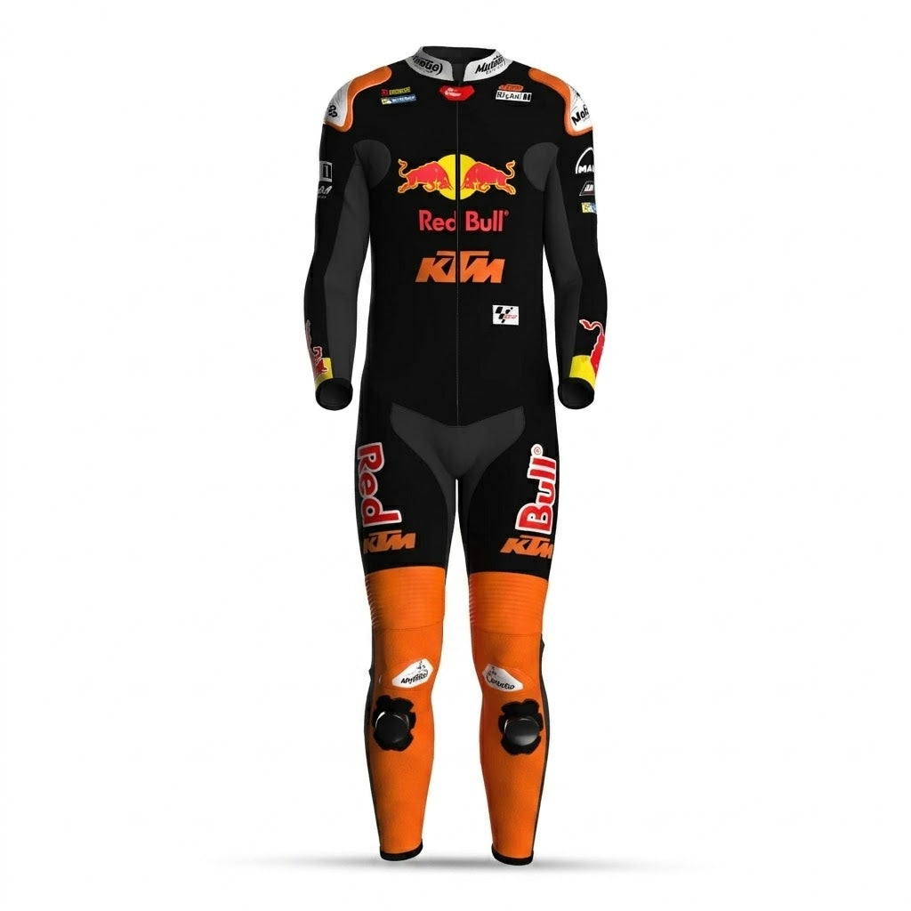 Black n Orang Jack Miller KTM Red Bull 2024 Racing Suit Front