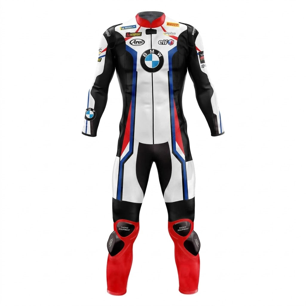 Bmw Tom Sykes 2019 Wsbk Motorcycle Leather Suit Front