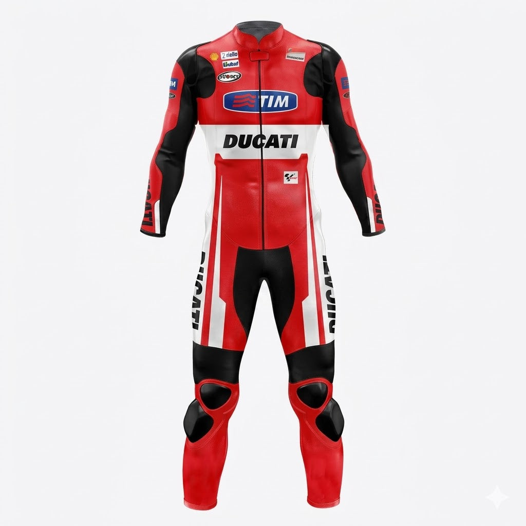Ducati Andrea Dovizioso 2015  Leather Biker Suit Front
