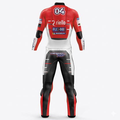 Ducati Andrea Dovizioso Racing Motorcycle Suit Back