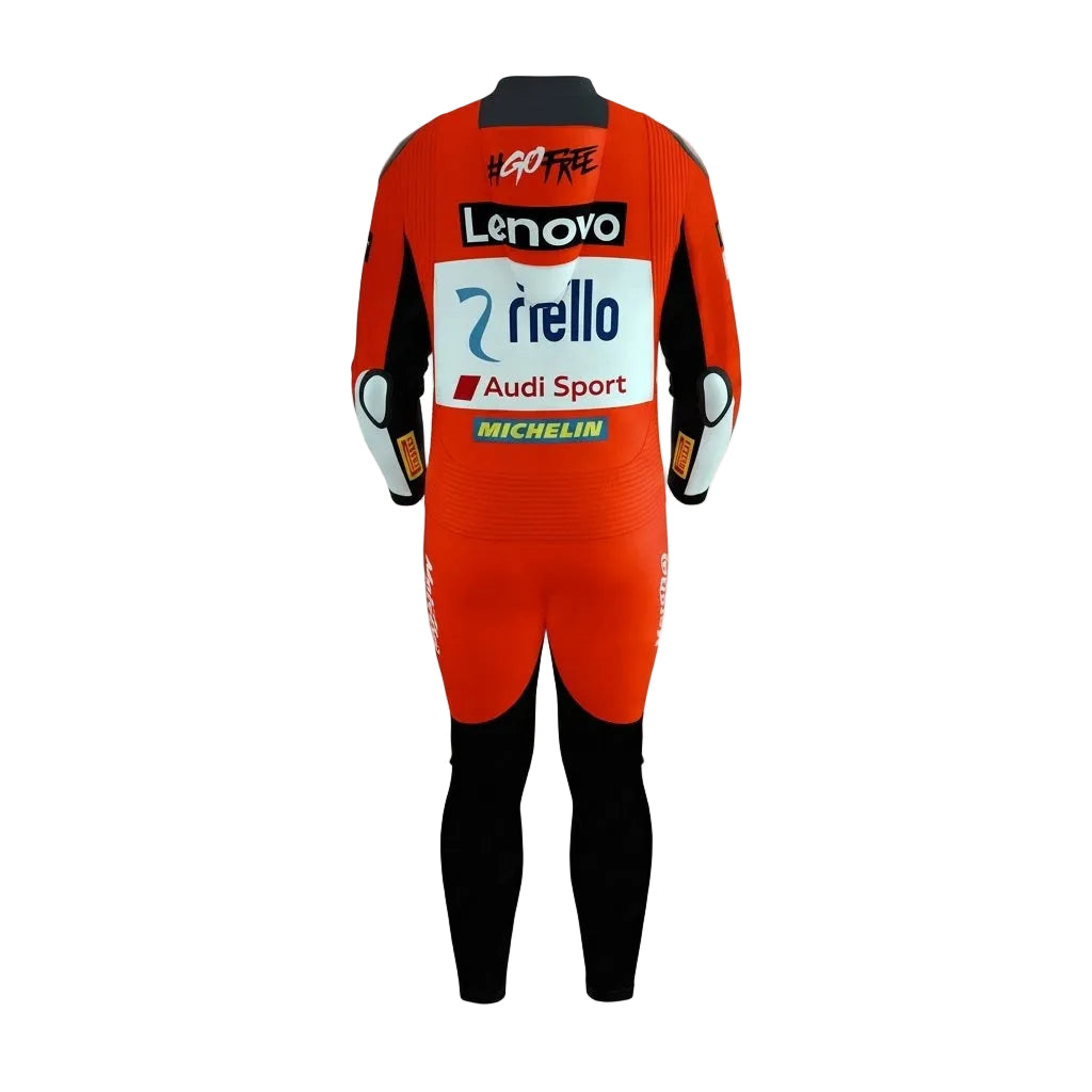 Francesco Bagnaia Ducati Lenovo Racing Leather Suit 2024 Back