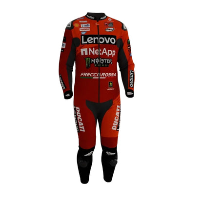 Francesco Bagnaia Lenovo Ducati MotoGP Racing Suit 2025 Front