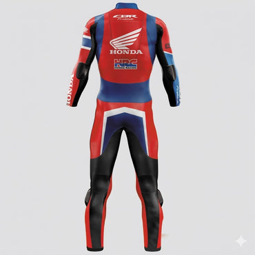Honda Alvaro Bautista 2020 Cbr Red Motorbike Suit Back