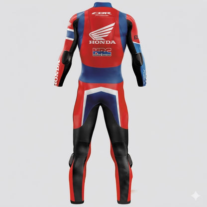 Honda Alvaro Bautista 2020 Cbr Red Motorbike Suit Back