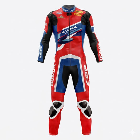 Honda Alvaro Bautista 2020 Cbr Red Motorbike Suit Front