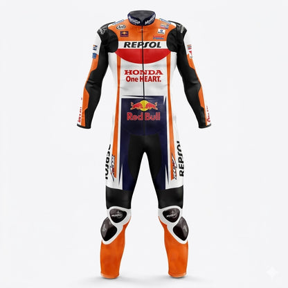 Honda Dani Pedrosa 2018 Repsol Genuine leather Motorcycle Suit Front