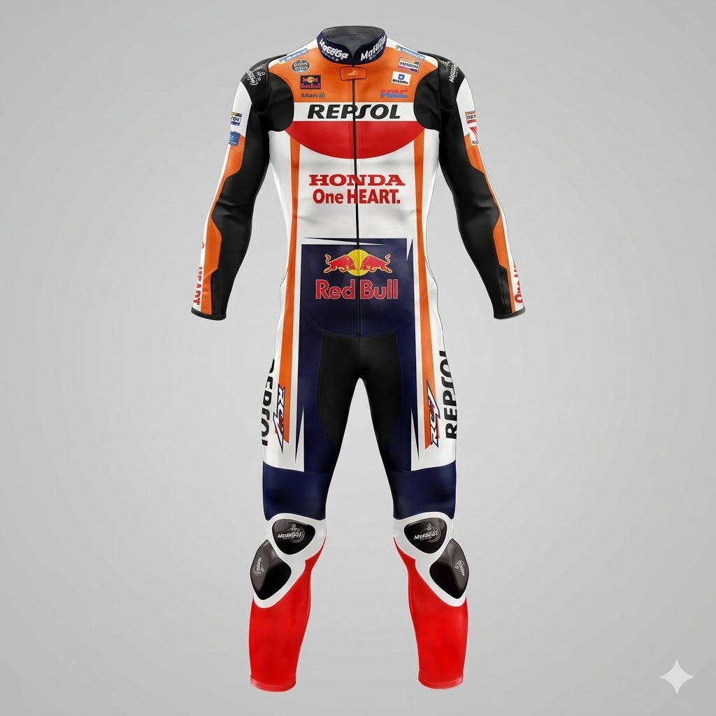Honda Marc Marquez 2018 Leather Motorbike Suit Front