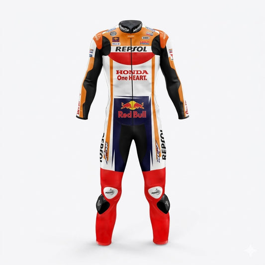 Honda Repsol MotoGP Leather Suit 2022 – Limited Edition Marc Marquez Front