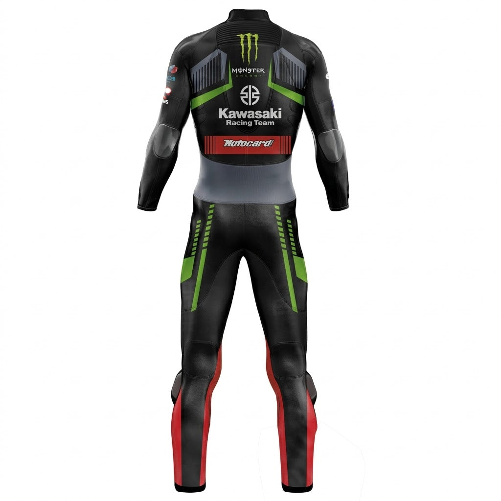 Kawasaki Tom Sykes 2018 Genuine leather Motorcycle Suit Back