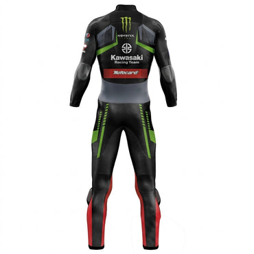 Kawasaki Tom Sykes 2018 Genuine leather Motorcycle Suit Back