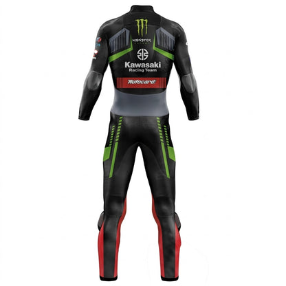 Kawasaki Tom Sykes 2018 Genuine leather Motorcycle Suit Back