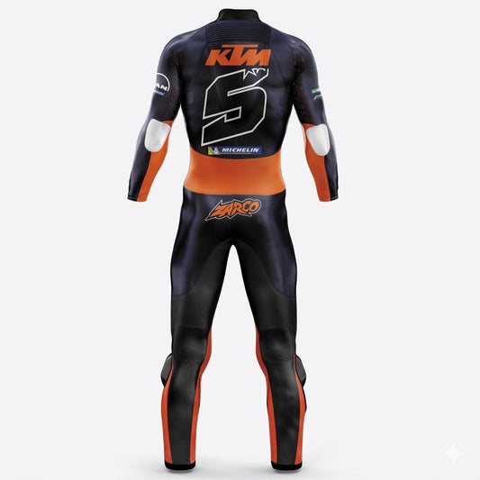 Ktm Johann Zarco 2018 Genuine leather Motorcycle Suit Back