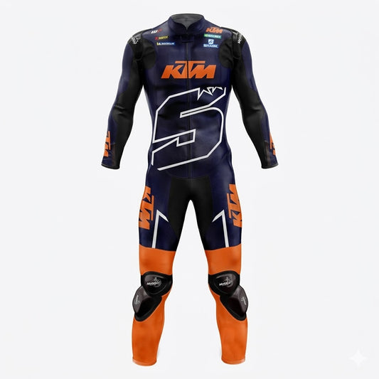 Ktm Johann Zarco 2018 Genuine leather Motorcycle Suit Front