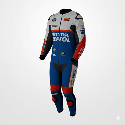 Luca Marini Honda Repsol Racing Suit – Top Grade Genuine Leather Back