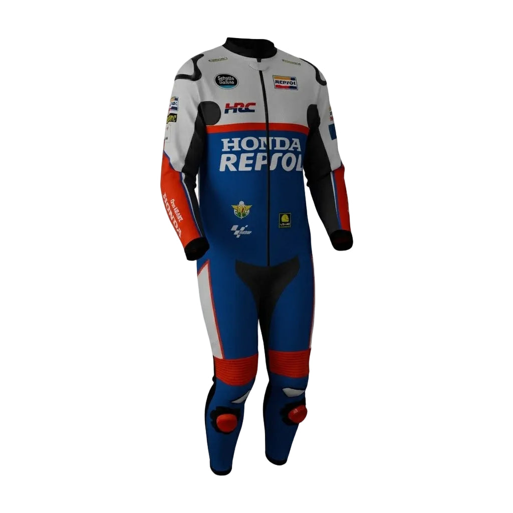 Luca Marini Honda Repsol Racing Suit – Top Grade Genuine Leather Front
