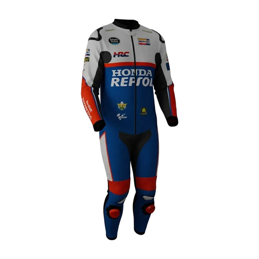 Luca Marini Honda Repsol Racing Suit – Top Grade Genuine Leather Front