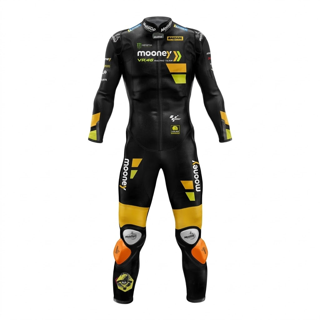 Marco Bezzecchi MotoGP 2023 Mooney VR46 Race Suit Front