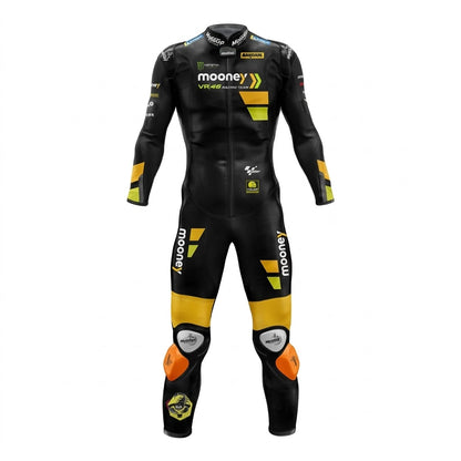 Marco Bezzecchi MotoGP 2023 Mooney VR46 Race Suit Front