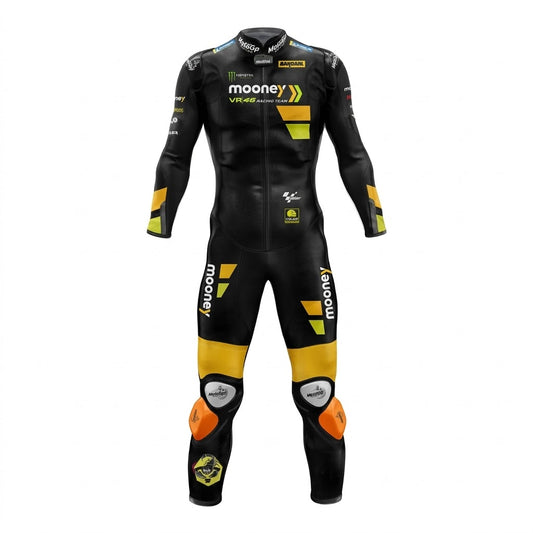 Marco Bezzecchi MotoGP 2023 Mooney VR46 Race Suit Front