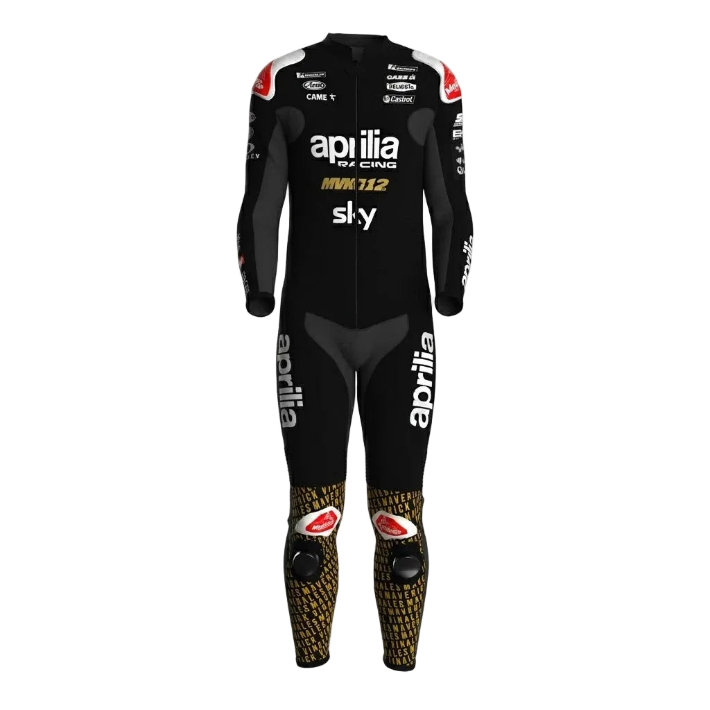 Maverick Vinales Winter Test 2024 Aprilia Racing Suit Front