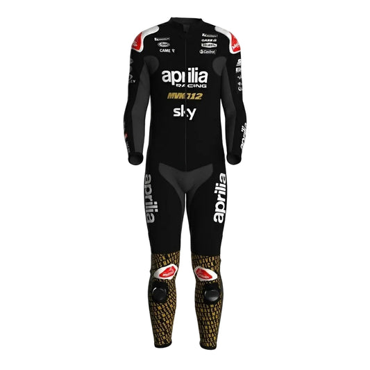 Maverick Vinales Winter Test 2024 Aprilia Racing Suit Front