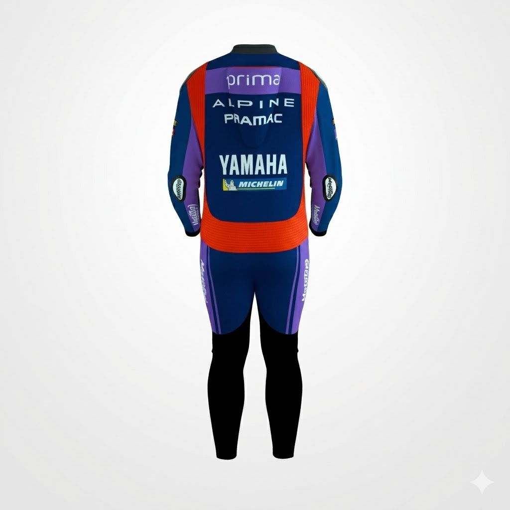 Miguel Oliveira 2025 Yamaha Pramac Motorcycle Racing Suit Back