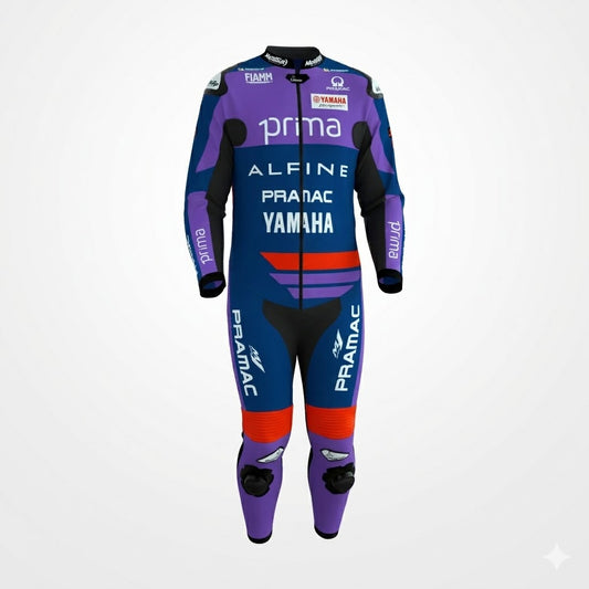 Miguel Oliveira 2025 Yamaha Pramac Motorcycle Racing Suit Front