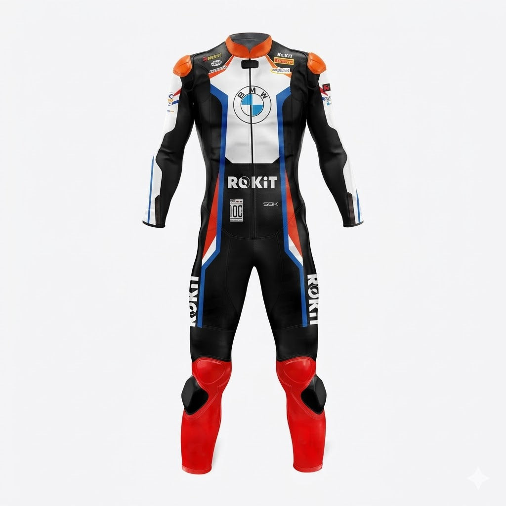  Scott Reddings BMW Rokit Riding Motorcycle Suit 2023 Front