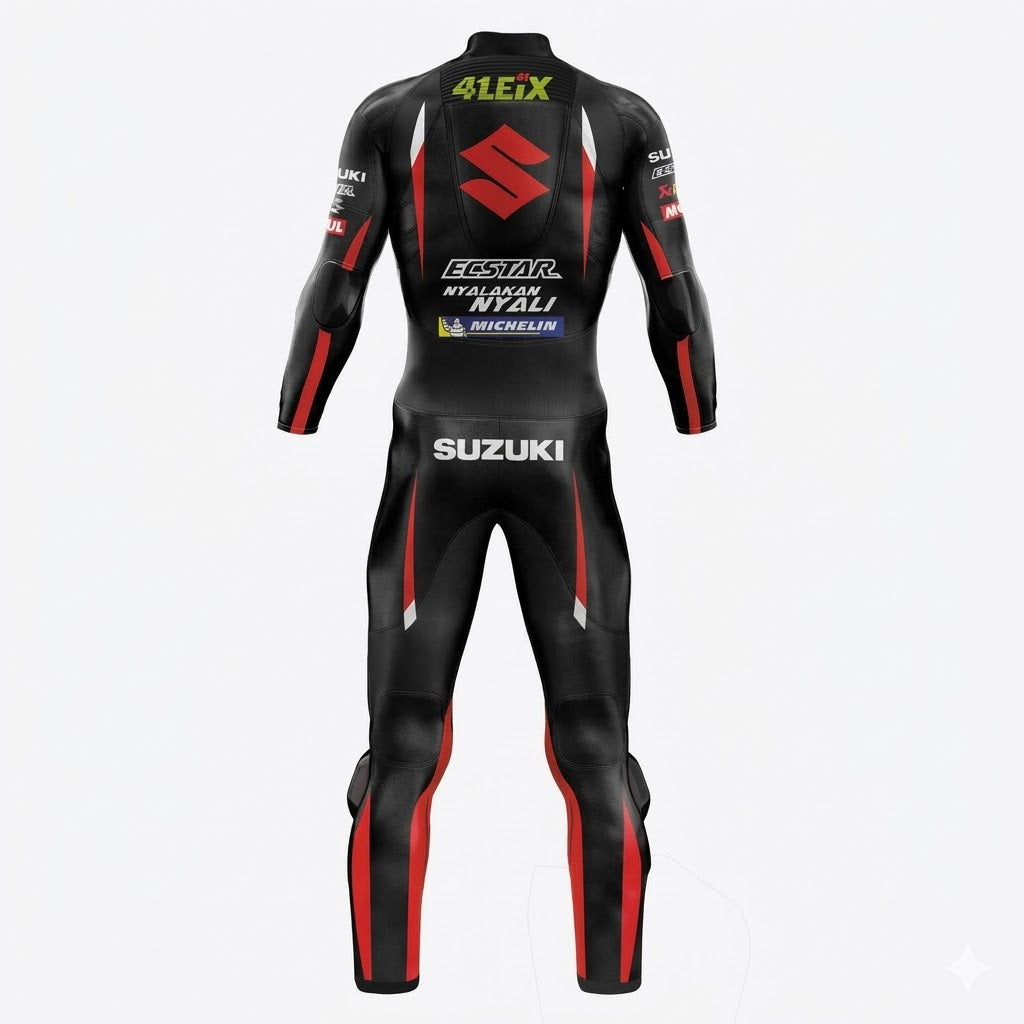 Suzuki Aleix Espargaro 2016 Genuine leather Biker Suit Back