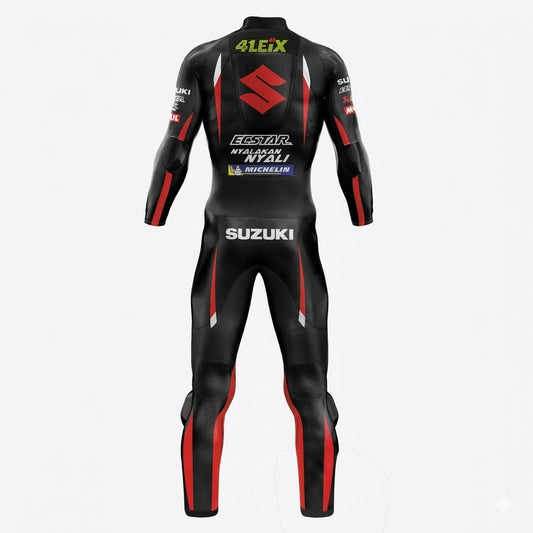 Suzuki Aleix Espargaro 2016 Genuine leather Biker Suit Back