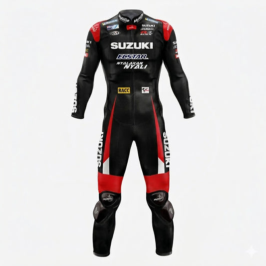 Suzuki Aleix Espargaro 2016  Genuine leather Biker Suit Front
