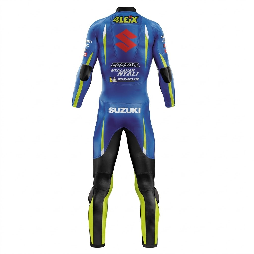 Suzuki Aleix Espargaro 2016 Gsxr Genuine leather Biker Suit Back
